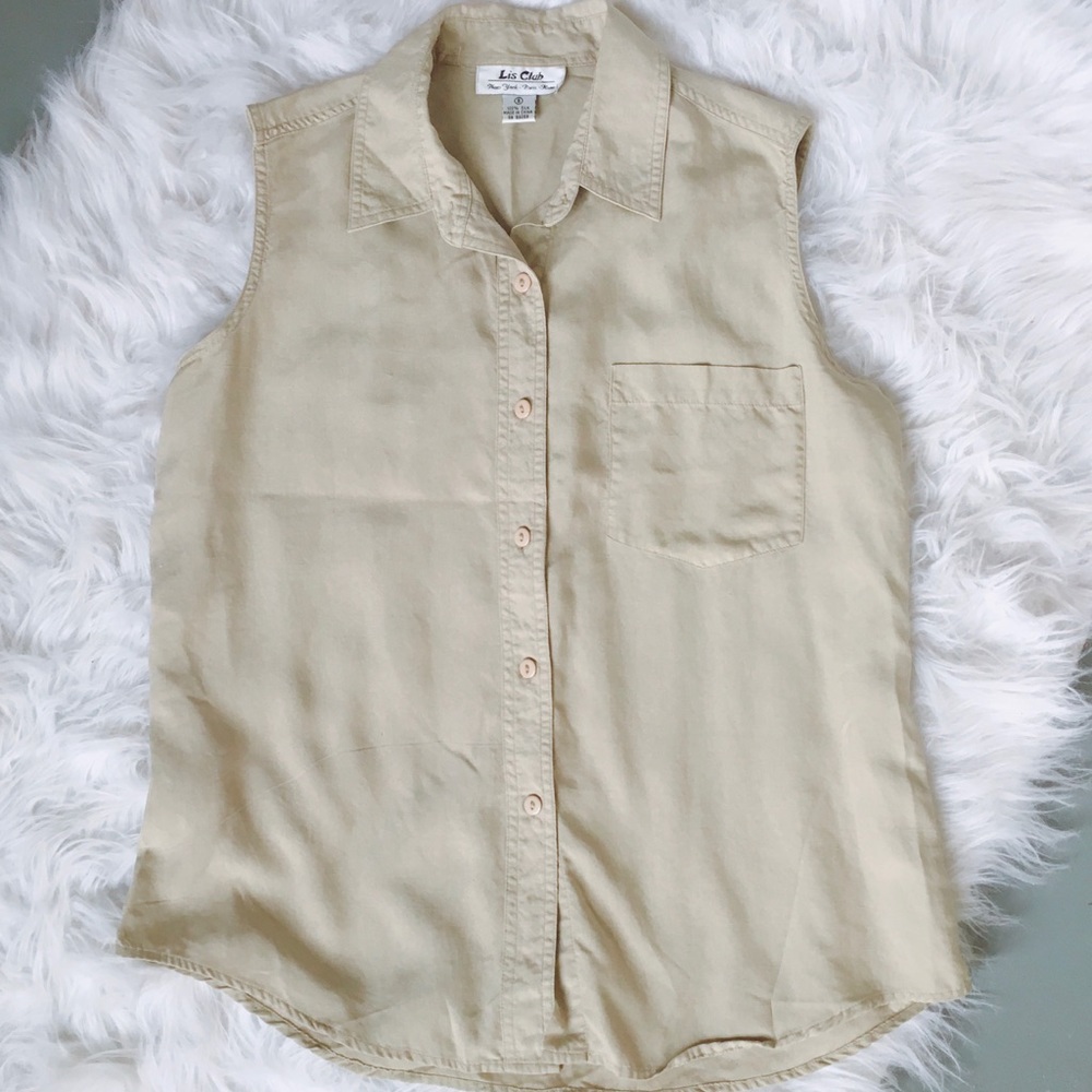 Silk button down blouse